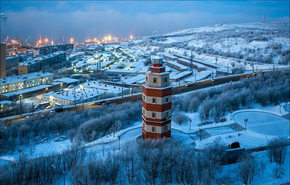 Мурманск фото города зимой