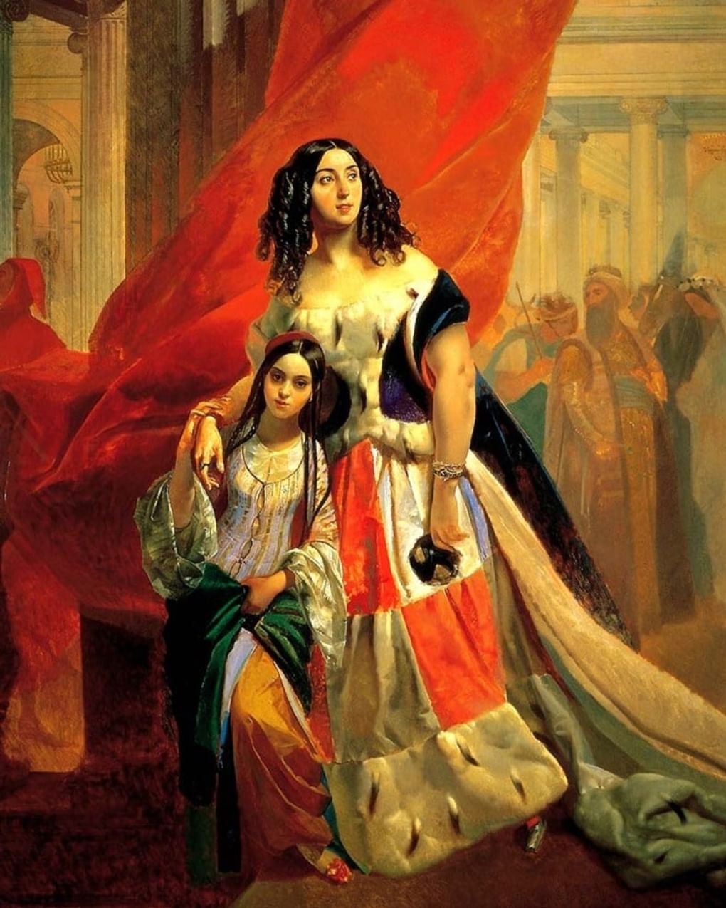 Карл Брюллов. Юлия Самойлова с воспитанницей (фрагмент). 1839. Государственный Русский музей, Санкт-Петербург
