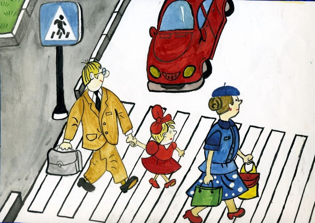 Безопасность улиц и дорог. Рисунок ПДД. Рисунок на тему ПДД. Рисунок на тему дорожное движение. Рисунок безопасность на дороге.