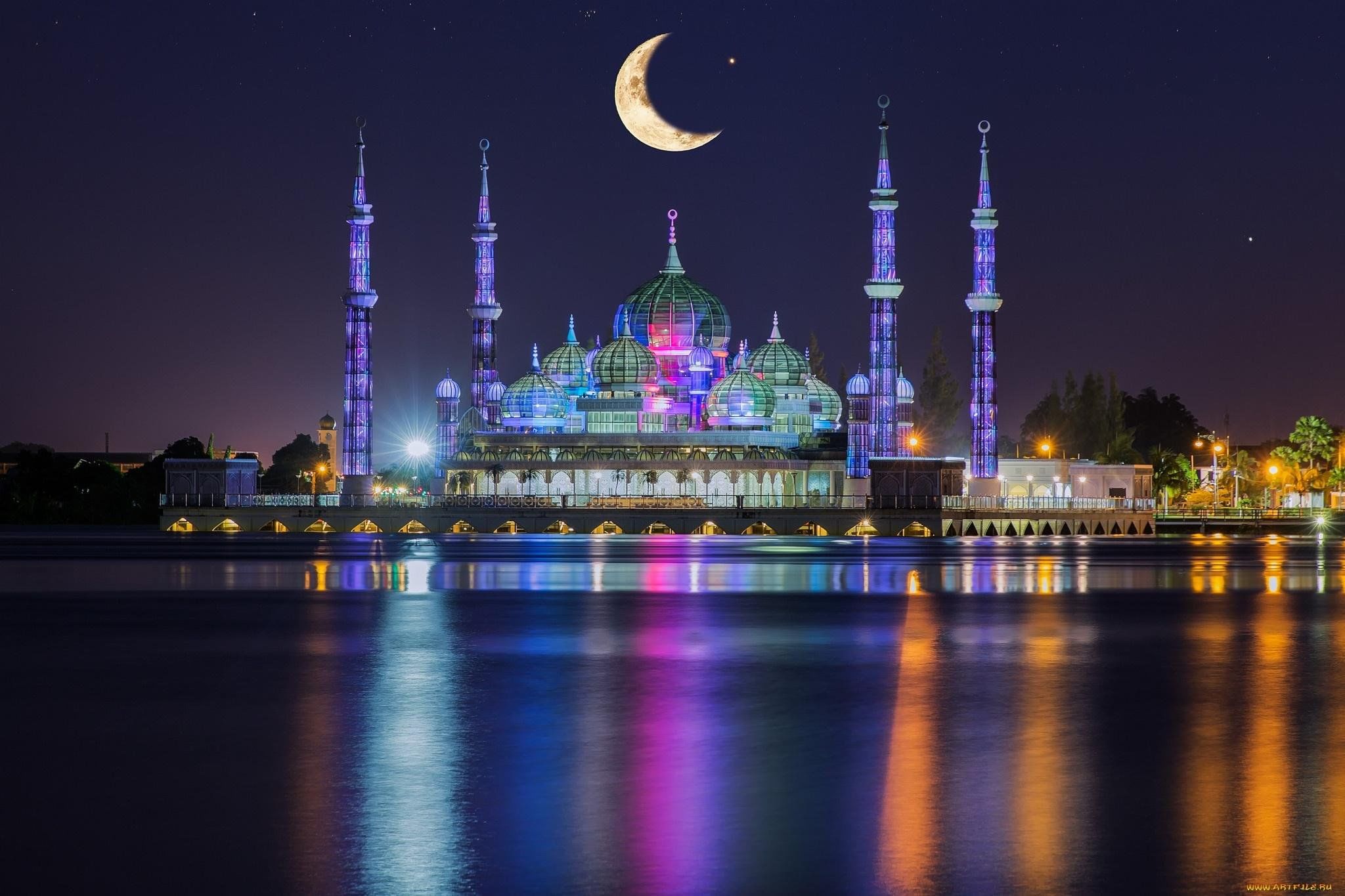 Восточная малайзия. Кристальная мечеть – Куала-Тренгану, Малайзия. Хрустальная мечеть в Малайзии. Кул Шариф Дубай.