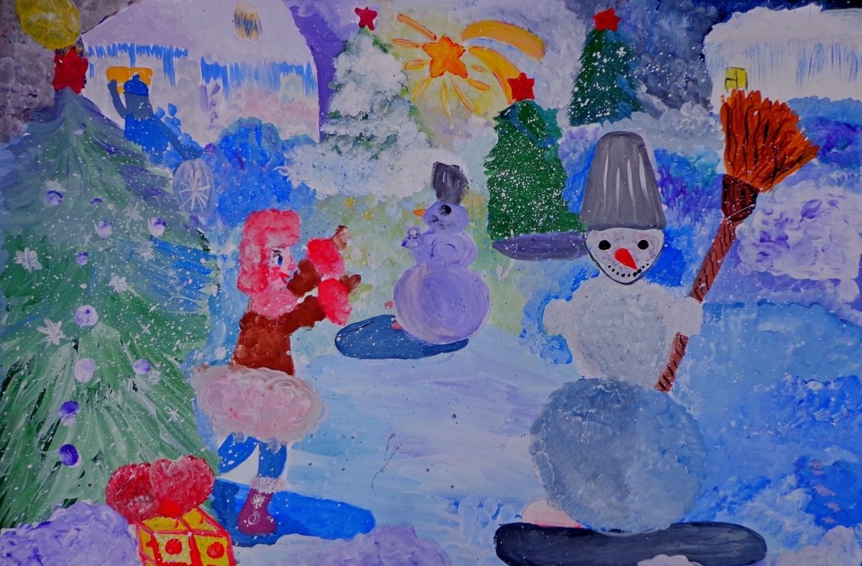 Конкурс рисунков на тему зима