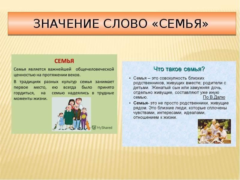 Семья как много в этом слове презентация