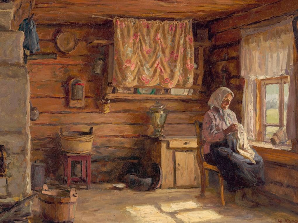 Юрий Кугач. На кухне (фрагмент). 1953. Государственная Третьяковская галерея, Москва
