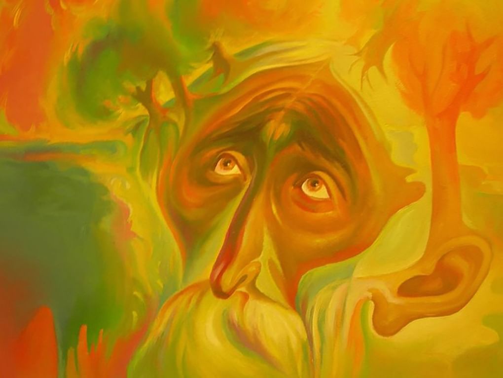 Геннадий Гостин. Земная мольба (фрагмент). 1995. Тольяттинский художественный музей, Тольятти, Самарская область 