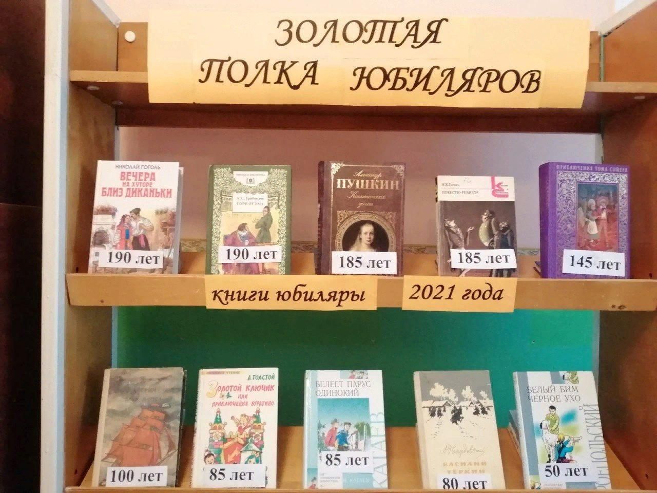 Книжная выставка Писатели юбиляры