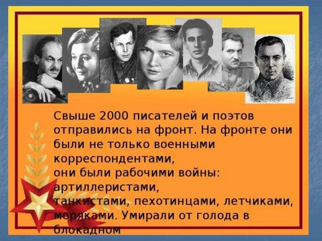 Творчество поэтов погибших на вов проблема проекта