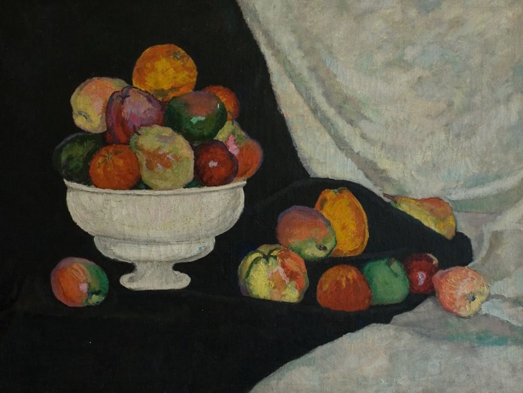 Илья Машков. Натюрморт. Яблоки (фрагмент). 1908–1909. Астраханская государственная картинная галерея им. П.М. Догадина, Астрахань