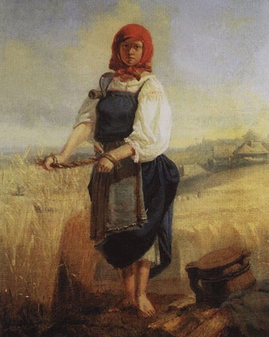 Виктор Васнецов. Жница. 1867. Тверская областная картинная галерея, Тверь