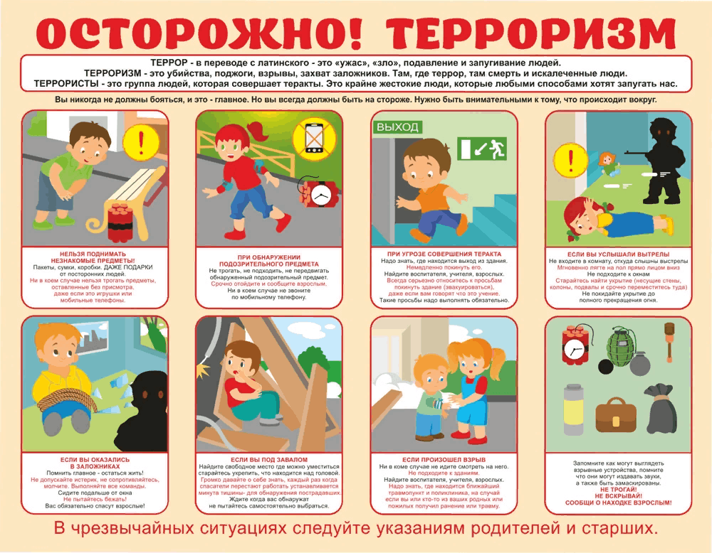 Презентация по терроризму для начальной школы