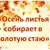 «Осень листья собирает в золотую стаю»