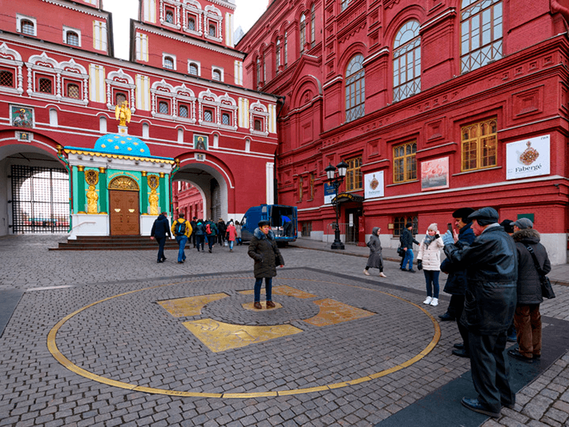 Нулевой километр в москве где находится фото