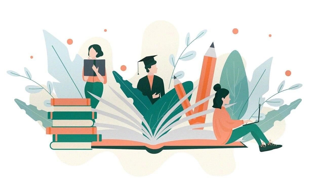 Рисунки на страницах книг