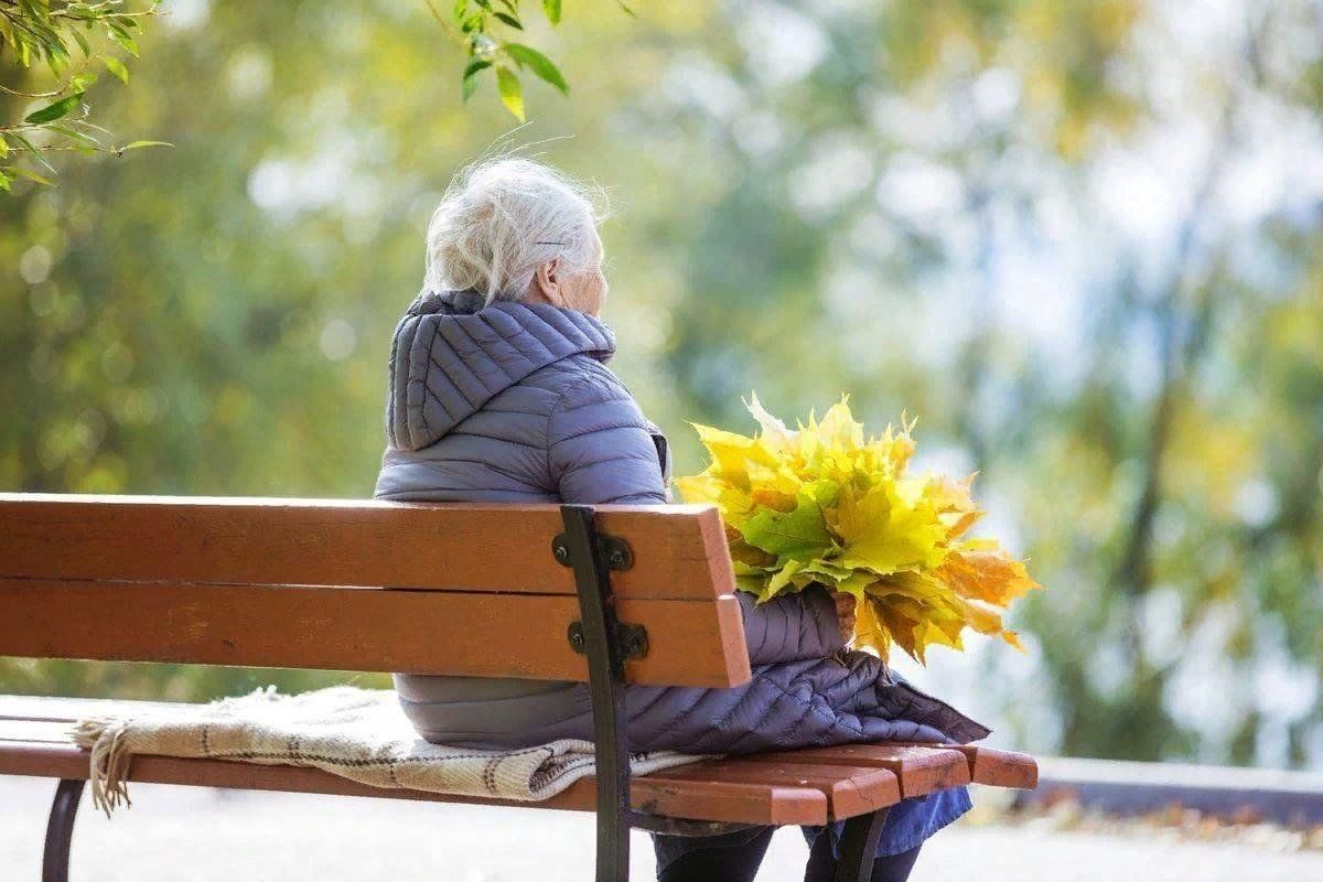 Еще вовсе человек не пожилой. Бабушка на скамейке в парке. Пожилая женщина на скамейке в парке. Осень пожилая женщина в парке. Бабушка на скамейке осенью.