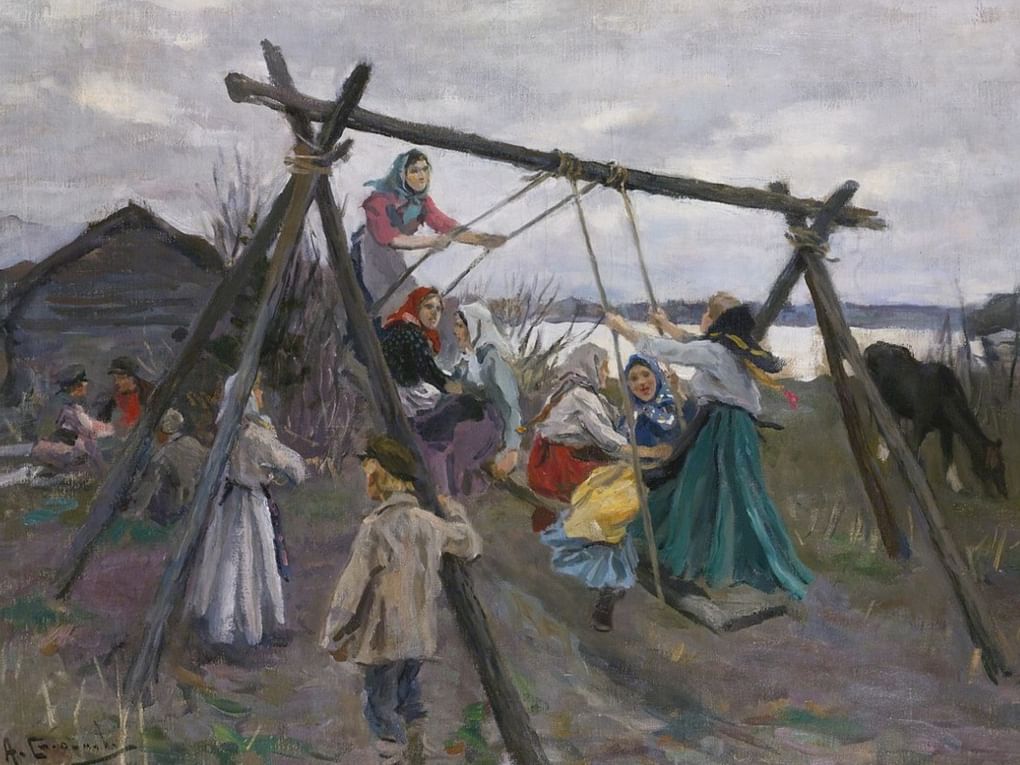 Алексей Степанов. Качели (фрагмент). 1910-е. Частное собрание