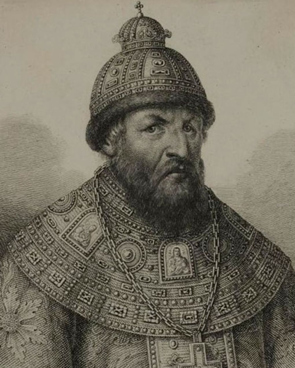 Николай Уткин. Портрет Иоанна IV Грозного (фрагмент). 1832. Государственный музей изобразительных искусств им. А.С. Пушкина, Москва