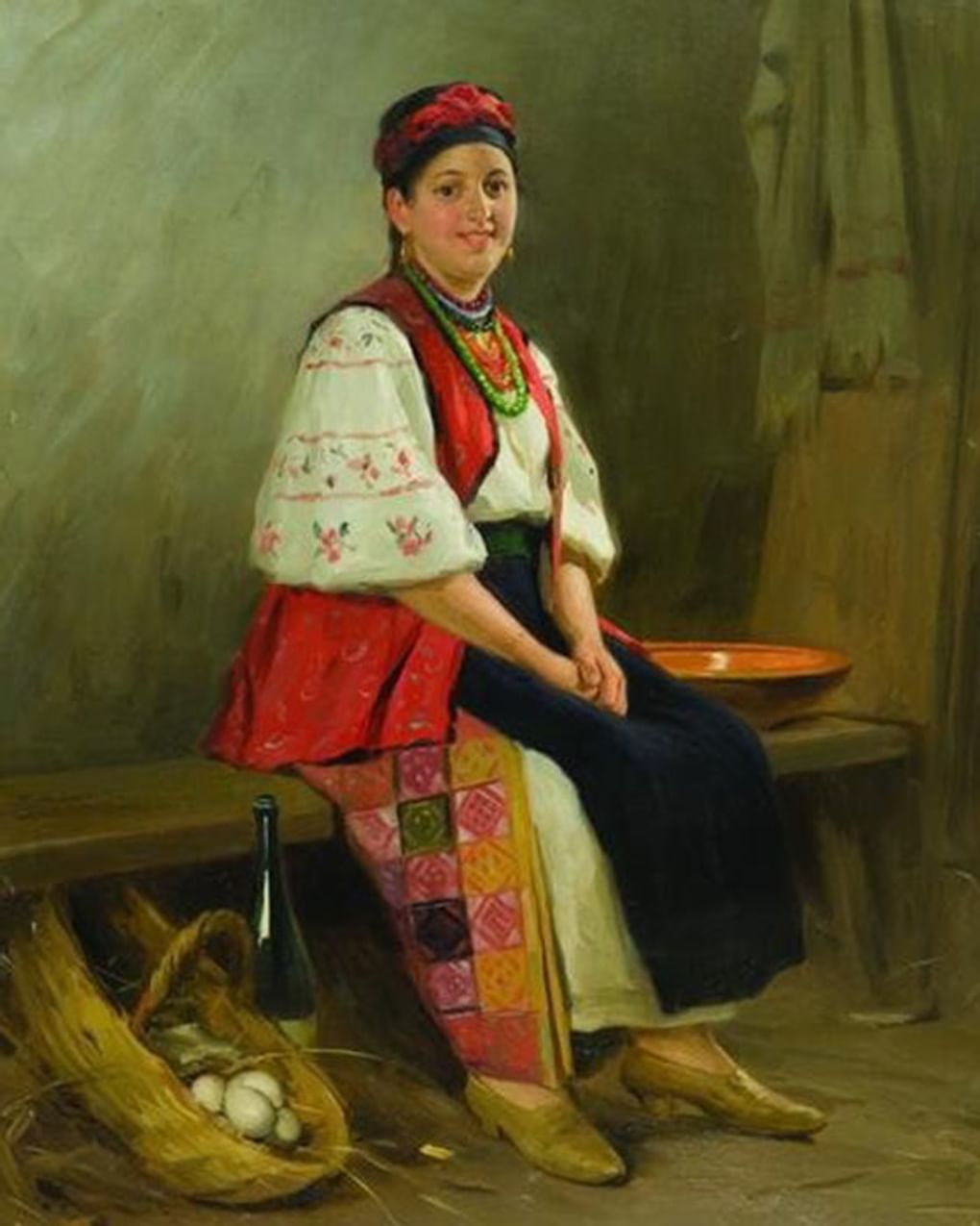 Николай Пимоненко. Молодая хозяйка (фрагмент). 1911. Воронежский областной художественный музей им. И.Н. Крамского, Воронеж