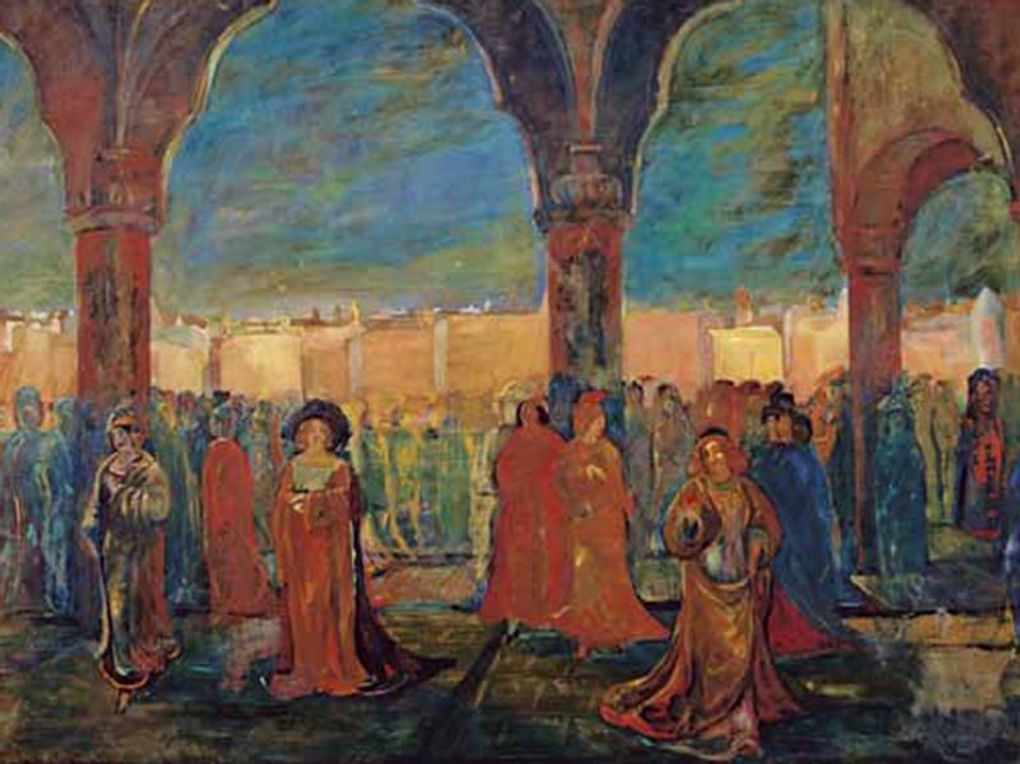 Георгий Якулов. Ломбардия (фрагмент). 1912. Государственная Третьяковская галерея, Москва