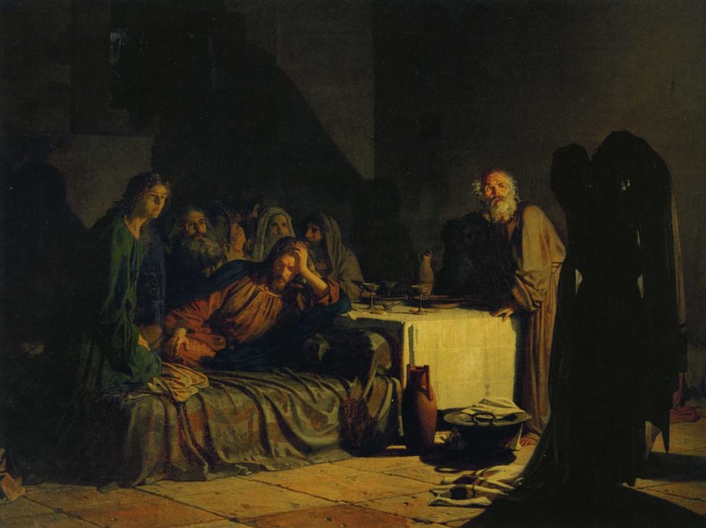 Николай Ге. Тайная вечеря (фрагмент). 1883. Государственный Русский музей, Санкт-Петербург