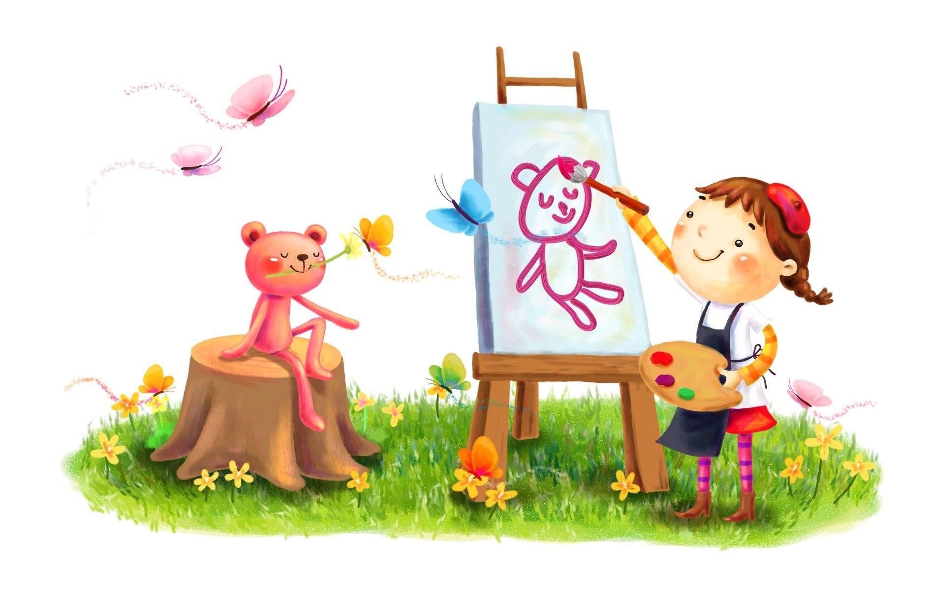 Я очень люблю рисовать и куклы. Детские. Рисунки для детей. Дети картинки нарисованные. Ребенок художник.