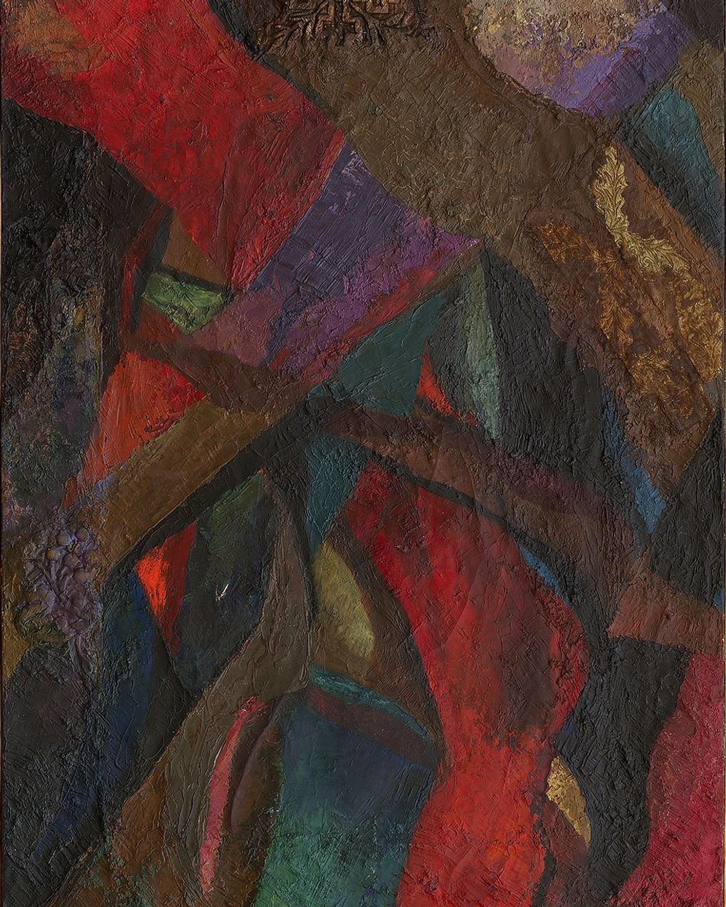 Лидия Мастеркова. «Композиция» (фрагмент). 1964. Музей AZ, Москва. Выставка «Кубок созвучий. По направлению к Розановой», Дом культуры «ГЭС‑2», Москва