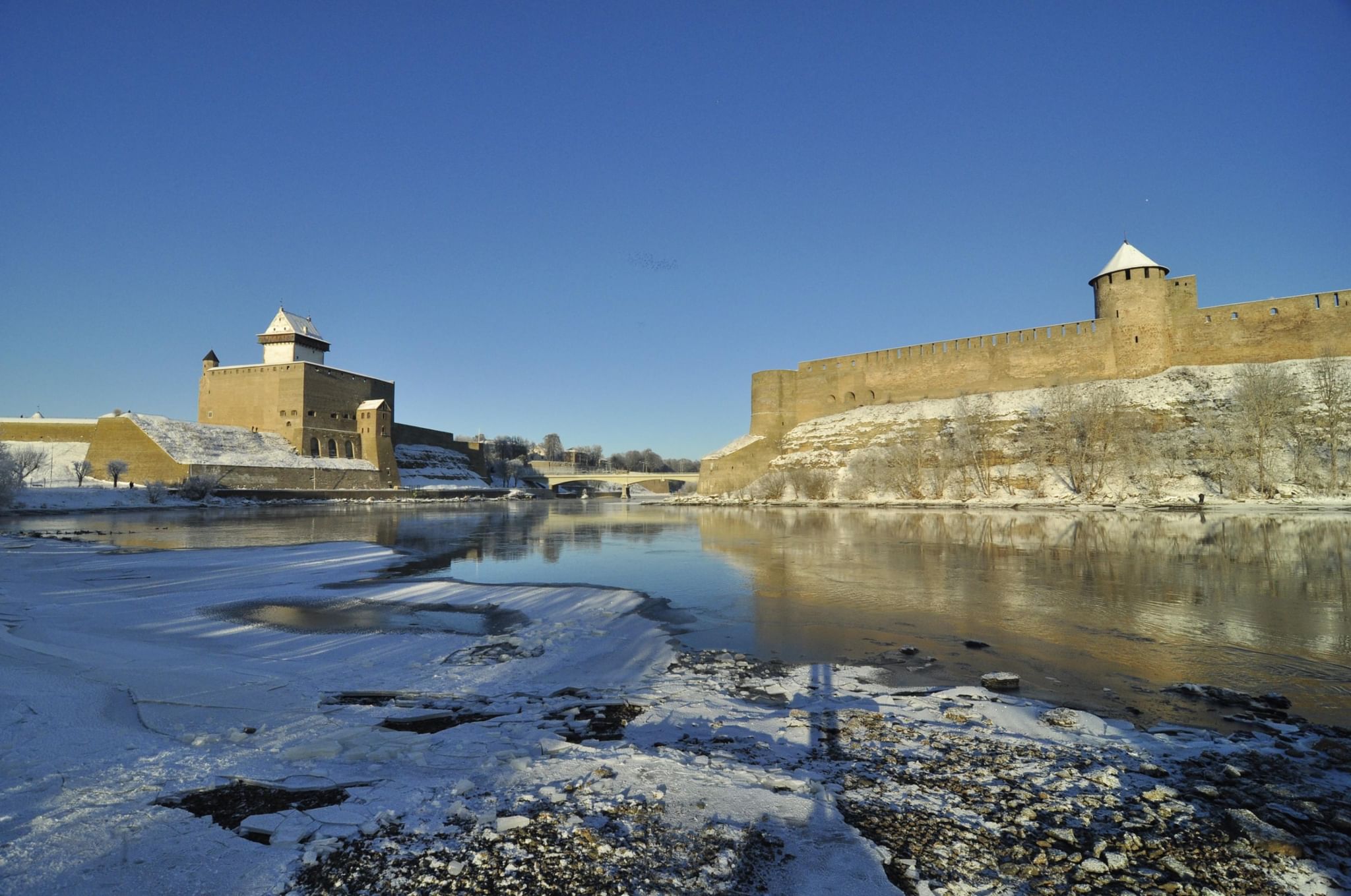 ивангородская крепость зимой