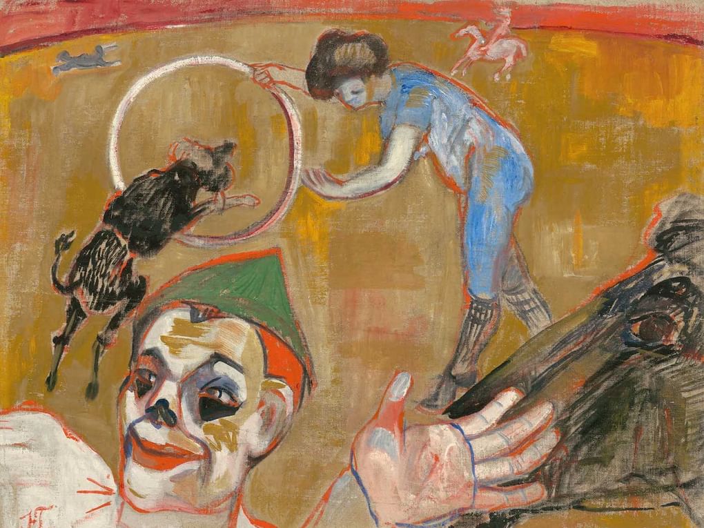 Наталия Гончарова. Цирк (фрагмент). Около 1907. Государственная Третьяковская галерея, Москва