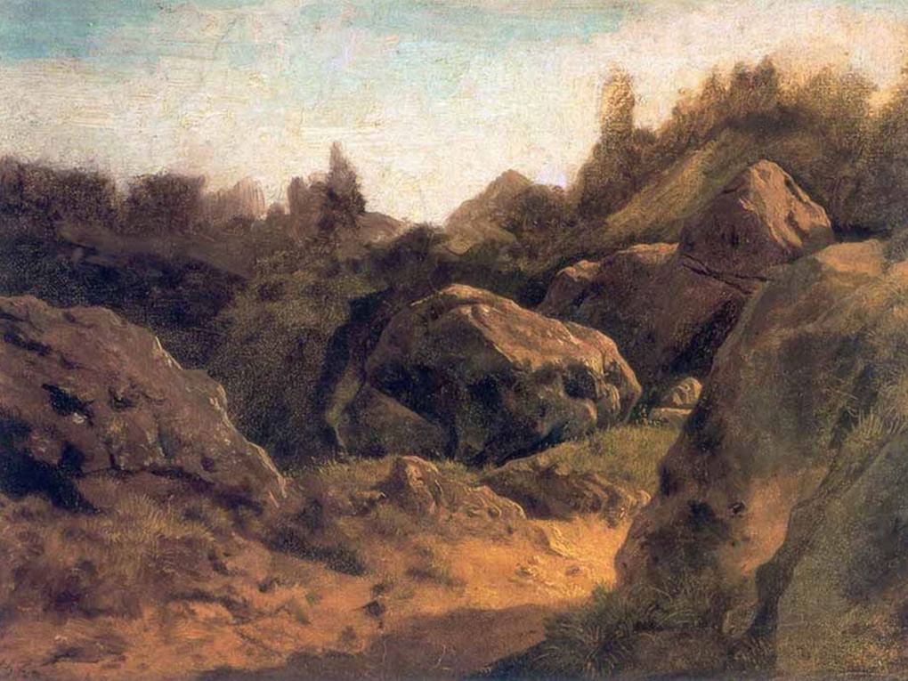 Федор Васильев. На острове Валааме. Камни (фрагмент). 1867. Государственный Русский музей, Санкт-Петербург