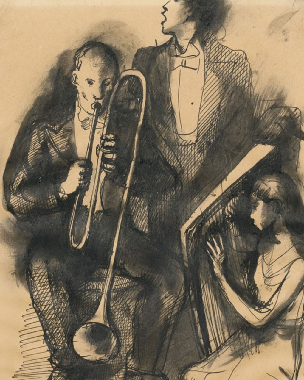 Павел Челищев. Оркестр (фрагмент). 1932. Частное собрание