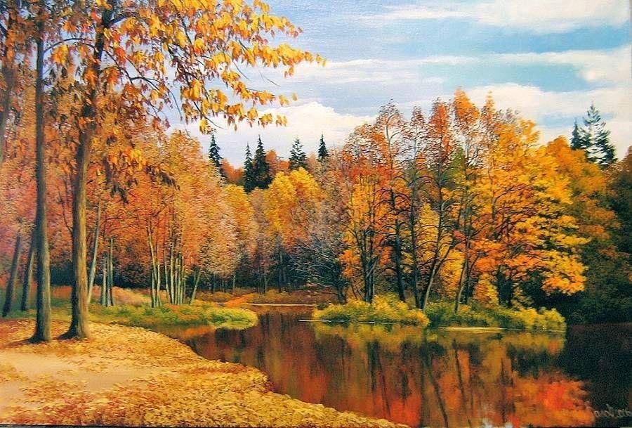 Картины золотой осени фото