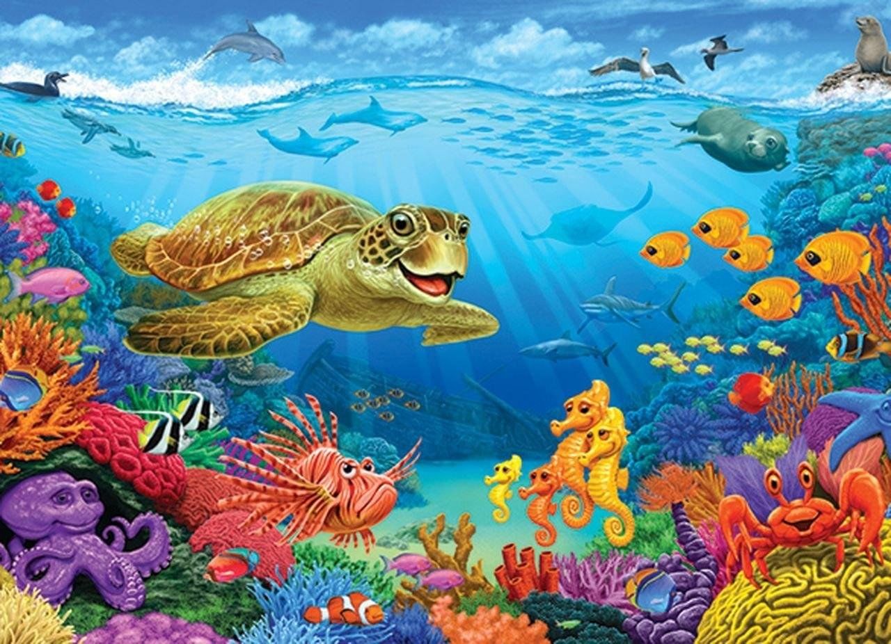 Тихий океан рисунки. Подводный мир. Подводный мир для детей. Обитатели моря для детей. Подводные обитатели.