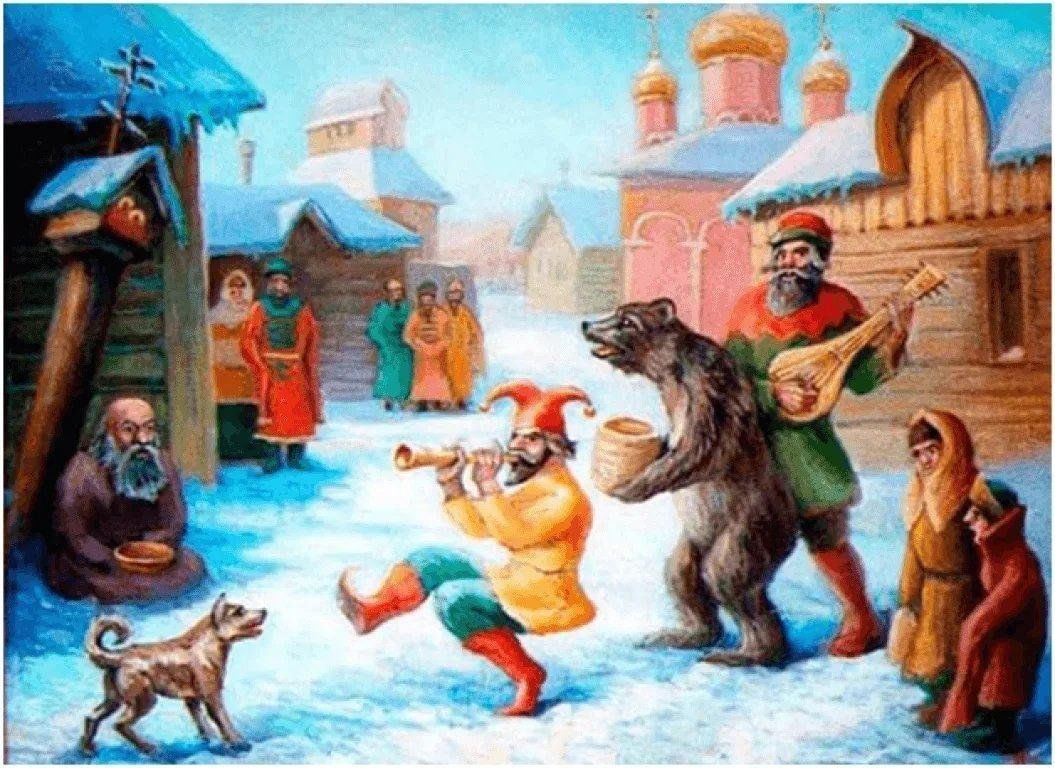 Как выглядели скоморохи в древней руси