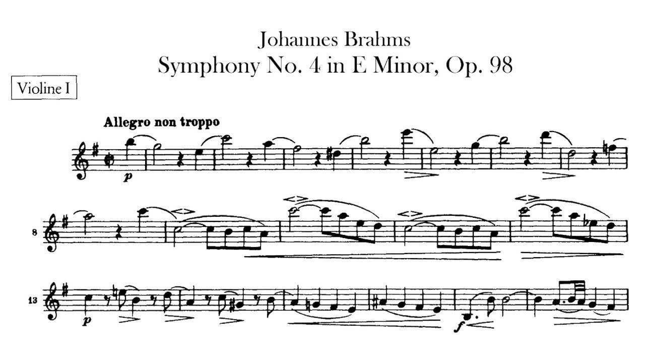 Симфония 4 ноты. Брамс 4 симфония. Брамс симфония 4 3 часть. Брамс симфония 4 4 часть тема. И. Брамс четвертая симфония 1 часть.