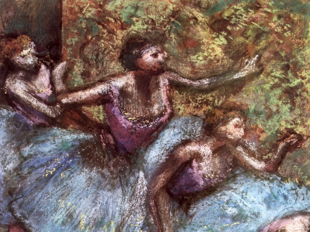 Эдгар Дега. Четыре балерины за кулисами (фрагмент). 1898. Музей фонда Бейелера, Базель, Швейцария