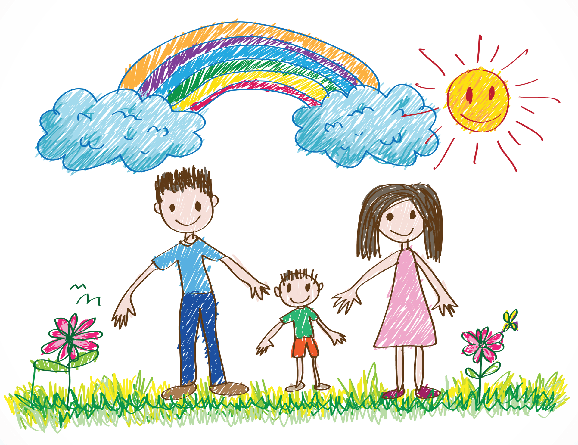 Рисунки на тему семья для детей