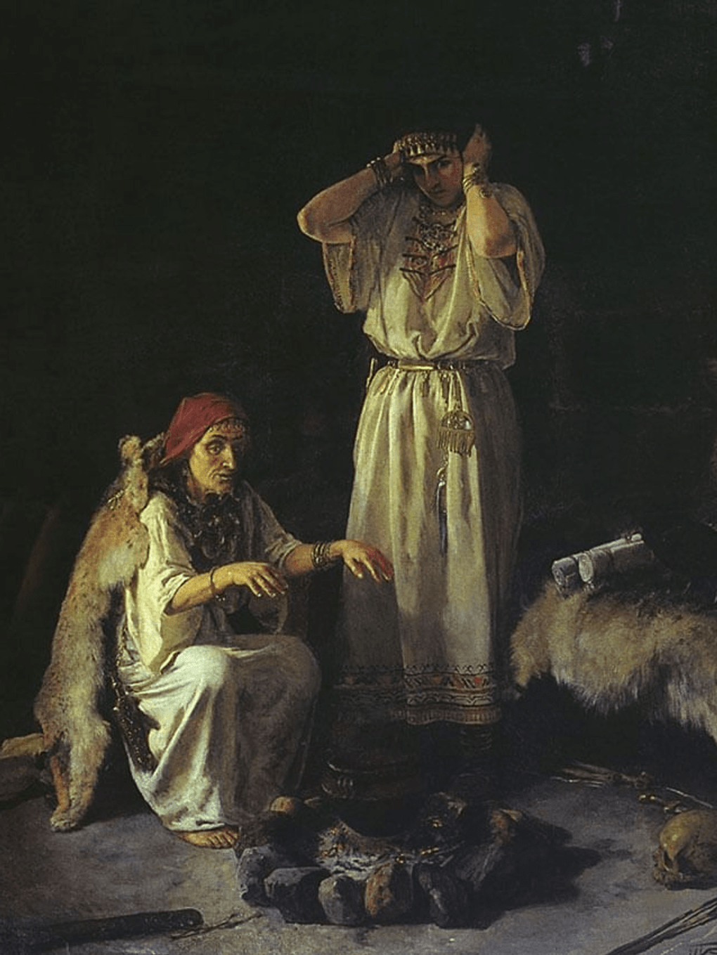Михаил Клодт. Колдунья (фрагмент). 1891. Государственный Русский музей, Санкт-Петербург