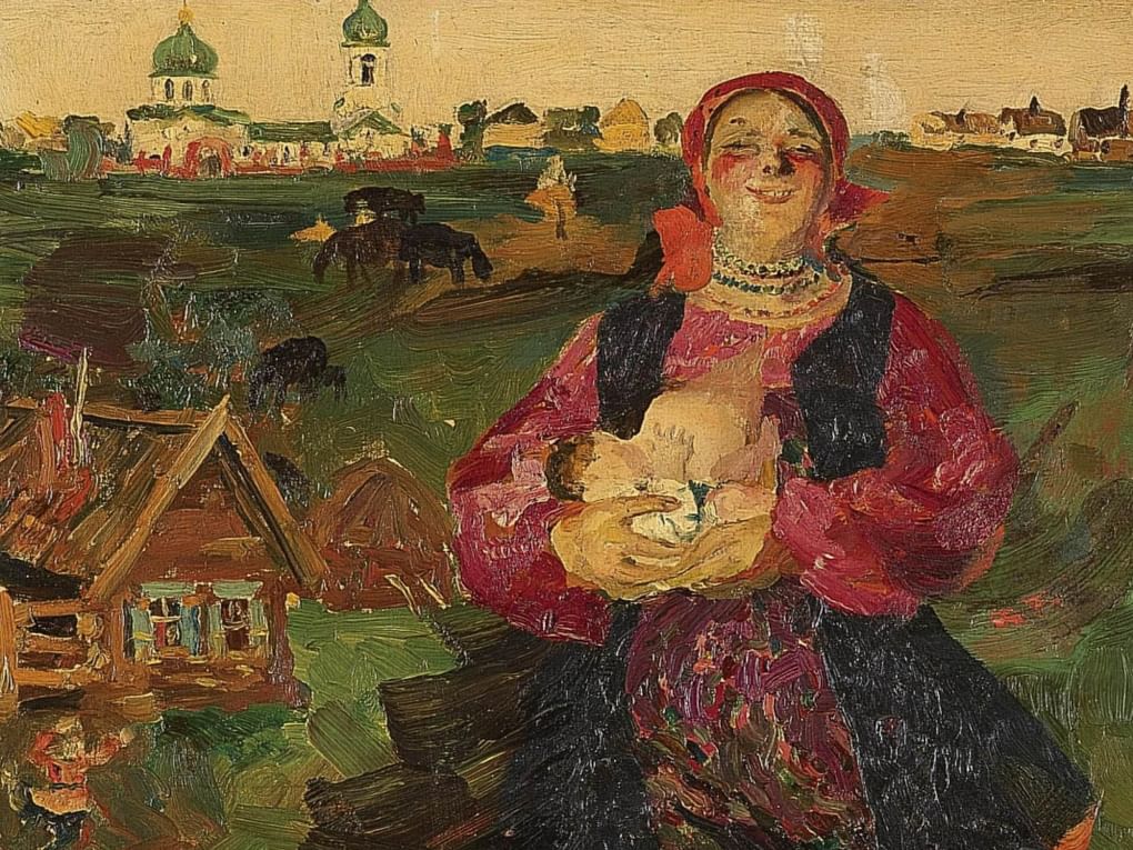 Филипп Малявин. Россия-матушка (фрагмент). 1910-е. Частное собрание