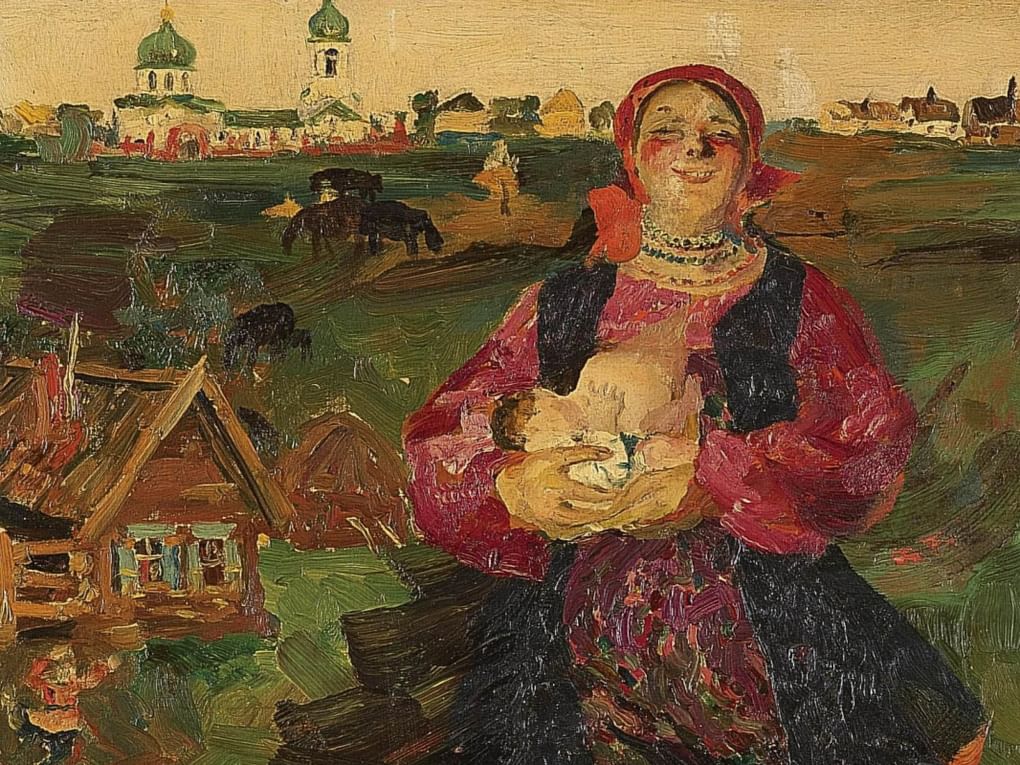 Филипп Малявин. Россия-матушка (фрагмент). 1910-е. Частное собрание