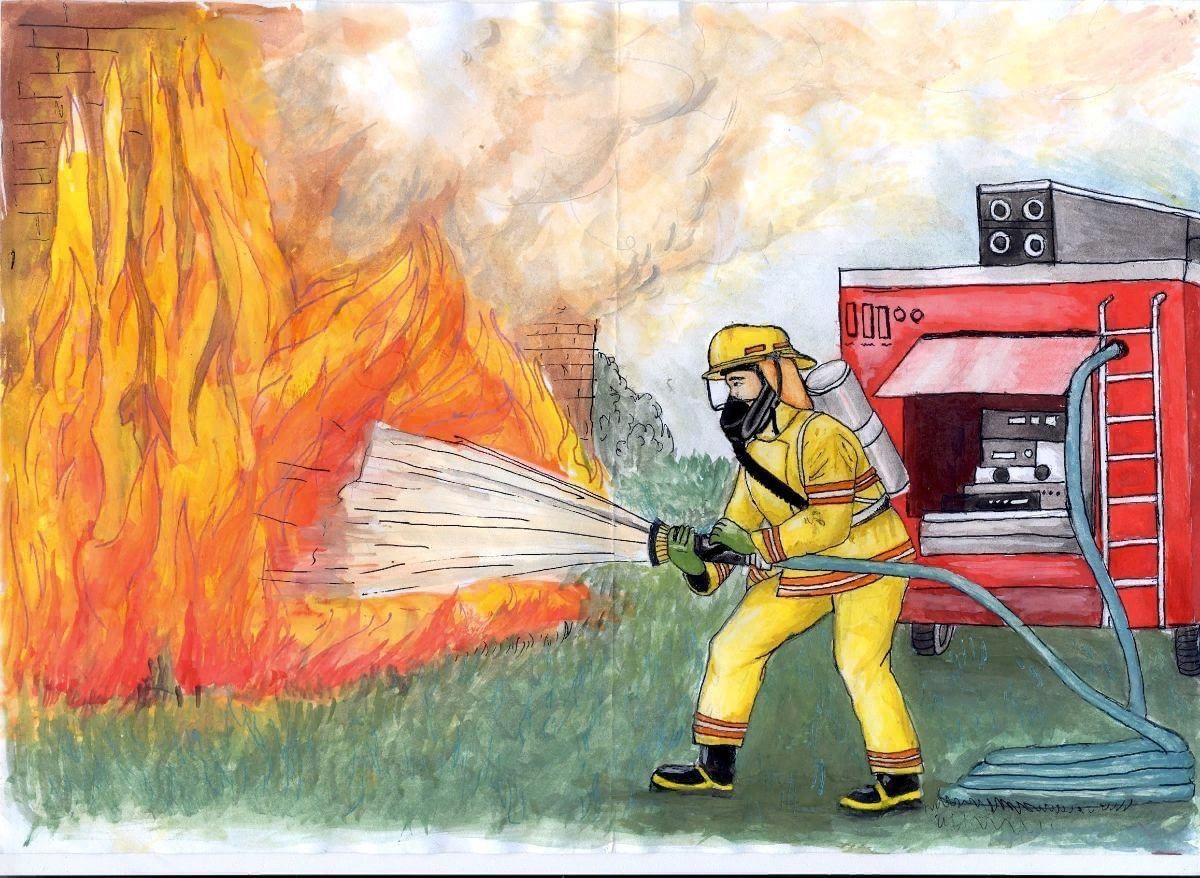 Дворник пожар. Пожарная тематика. Пожарный рисунок. Пожар рисунок. Картинки на пожарную тематику.