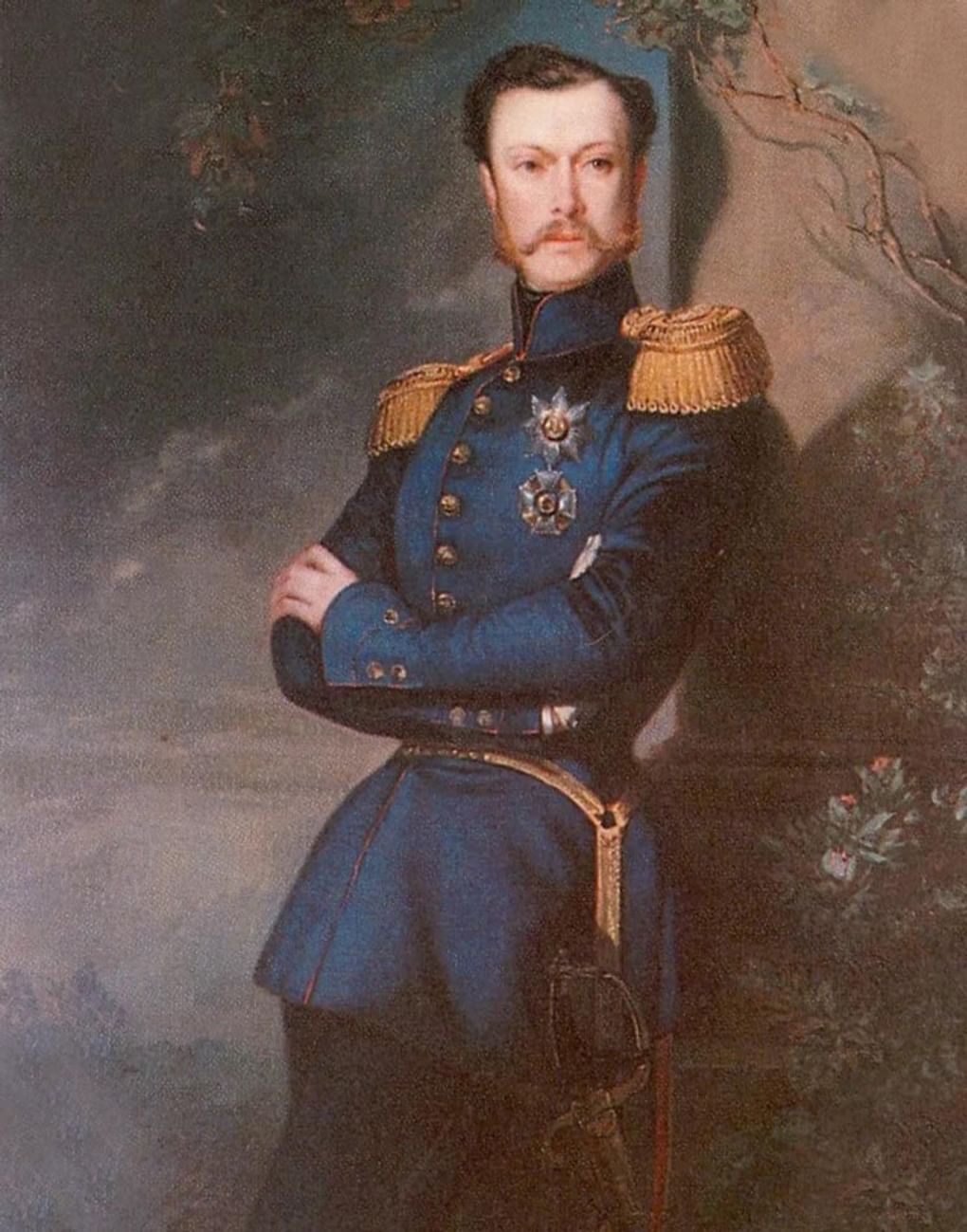 Генри Джордж Бон. Портрет Карла I Вюртембергского (фрагмент). 1852. Частное собрание