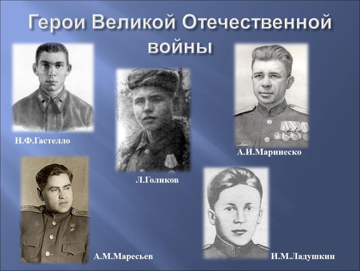 Какая фамилия главного героя. Известные герои ВОВ 1941-1945. Имена героев ВОВ.