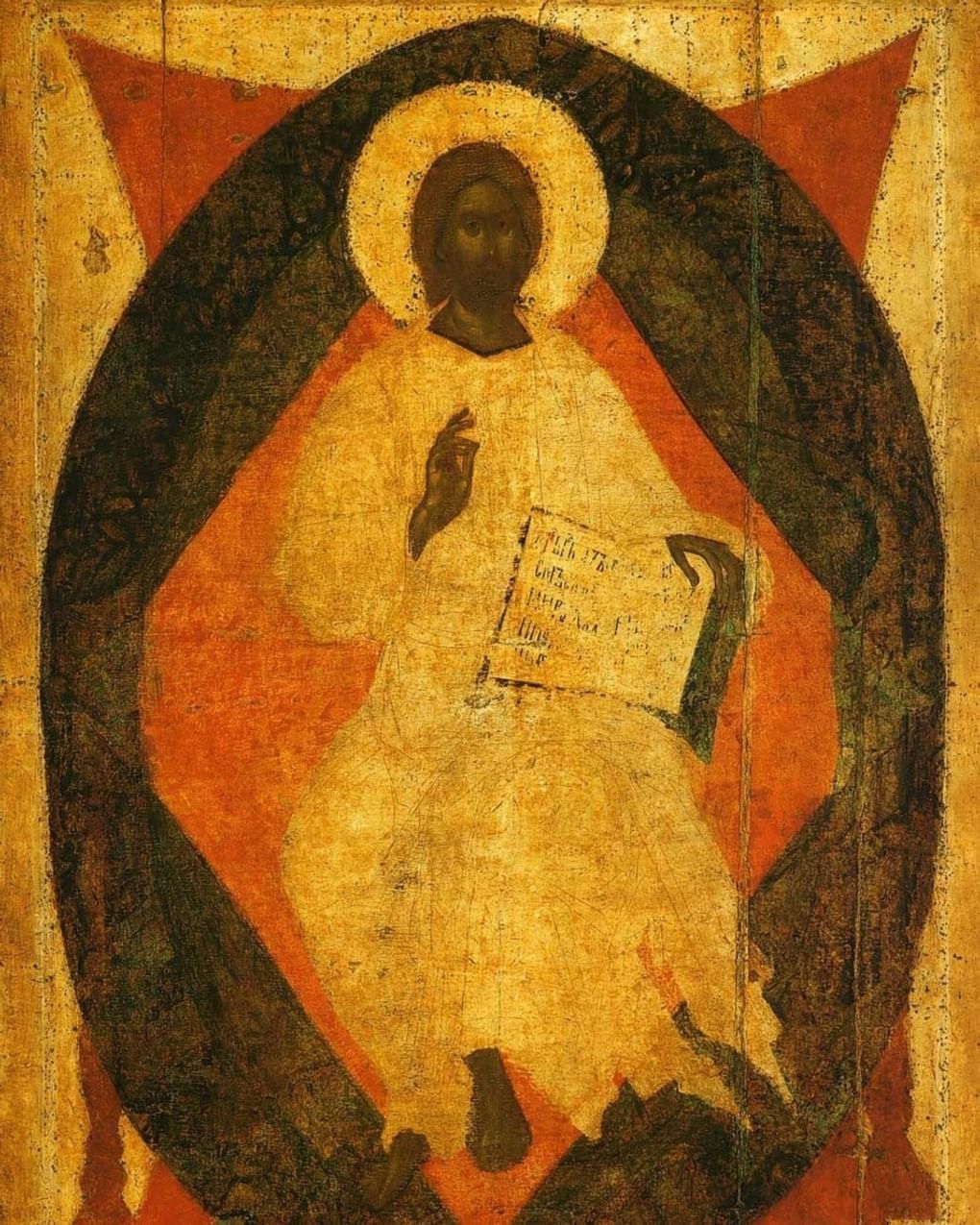 Феофан Грек. Спас в силах (фрагмент). Последняя четверть XIV века. Из деисусного чина Благовещенского собора Московского Кремля, Москва