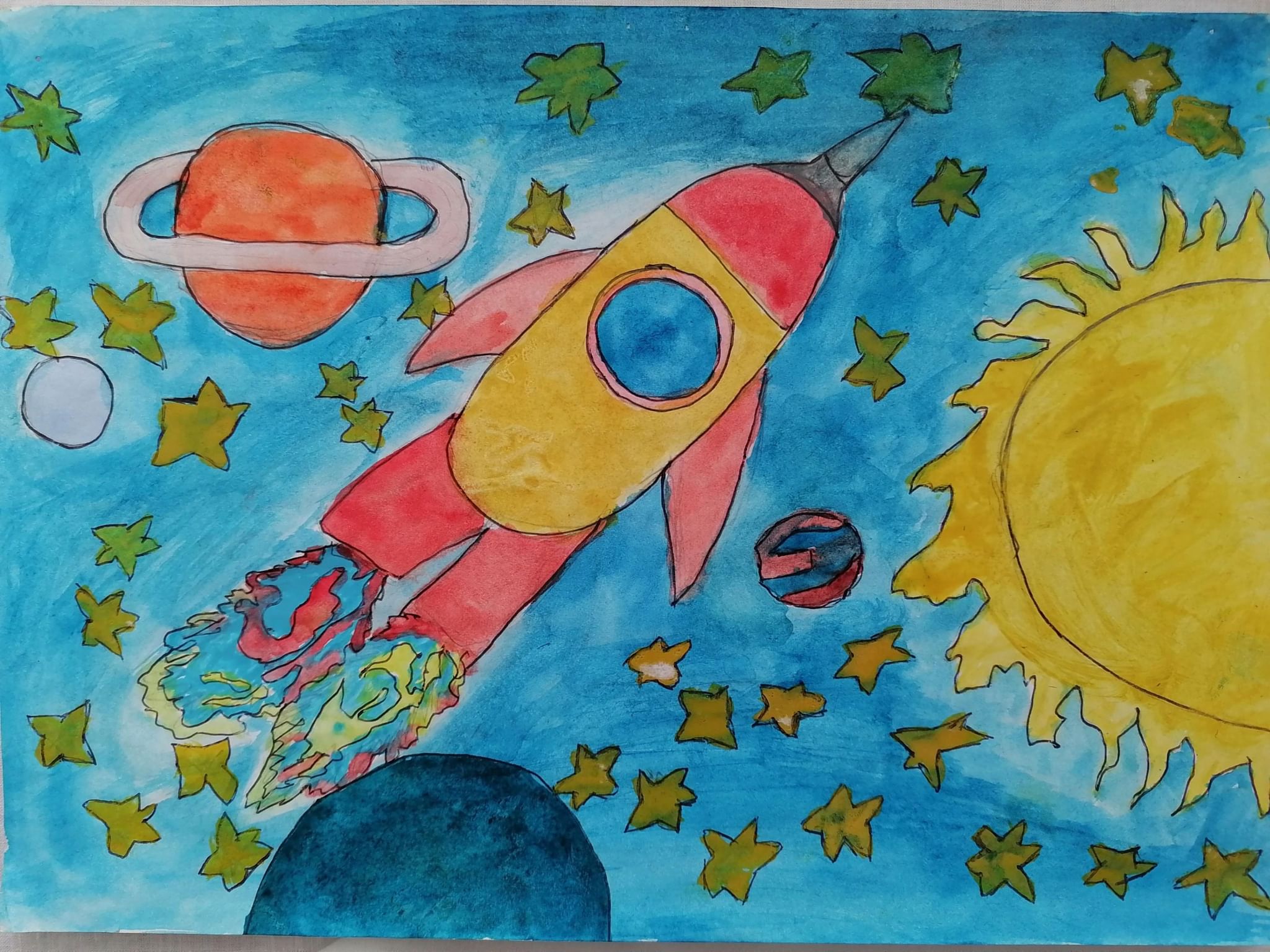 Рисунок ко дню космонавтики 3 класс красками. Рисунок ко Дню космонавтики. Рисунок ко Дню космонавтики 5 класс. Рисунок ко Дню космонавтики 1 класс. Рисунок ко Дню космонавтики 2 класс.
