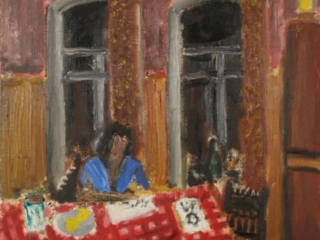Александр Флоренский. Кухня на ул. Правды (Оля) (фрагмент). 1987. Саратовский государственный художественный музей имени А.Н. Радищева, Саратов