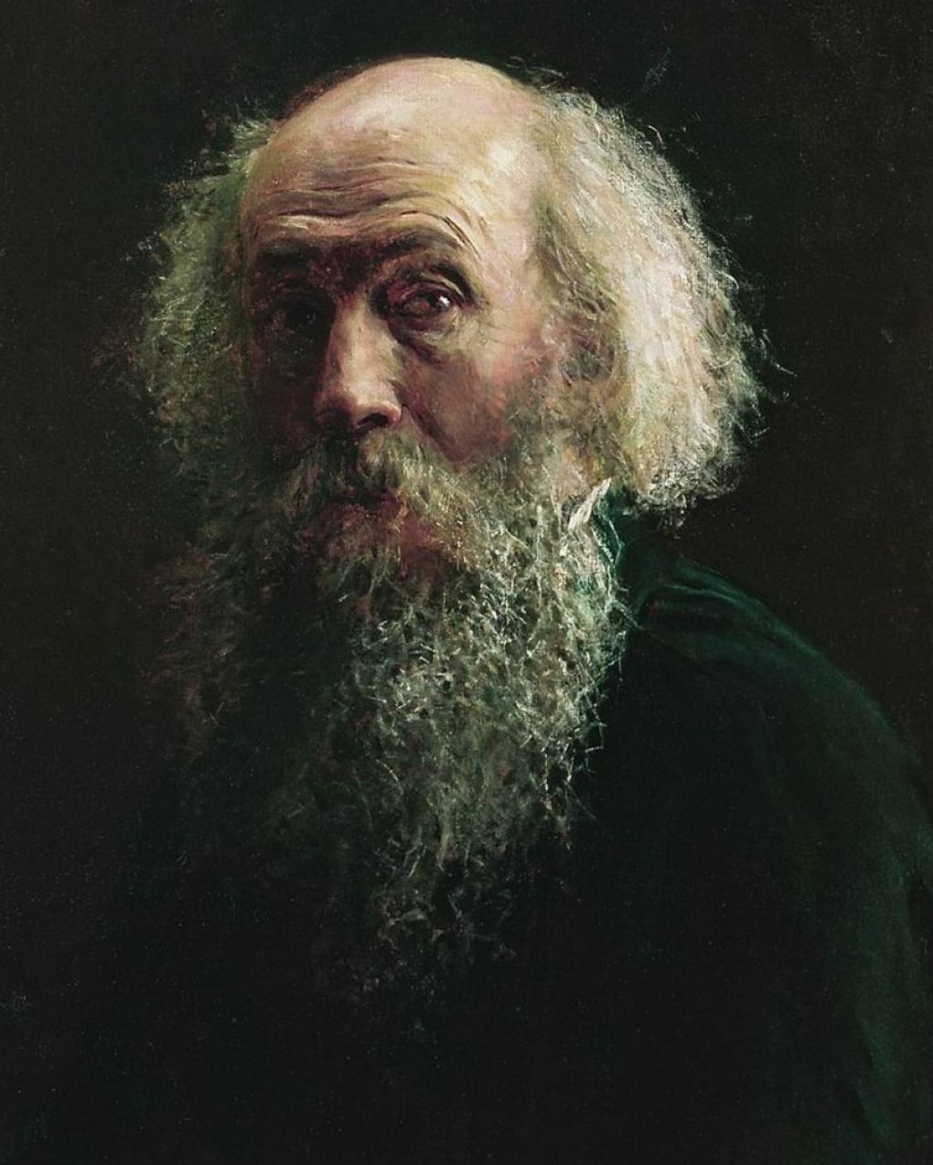 Николай Ге. Автопортрет (фрагмент). 1892. Киевский государственный музей русского искусства, Киев, Украина