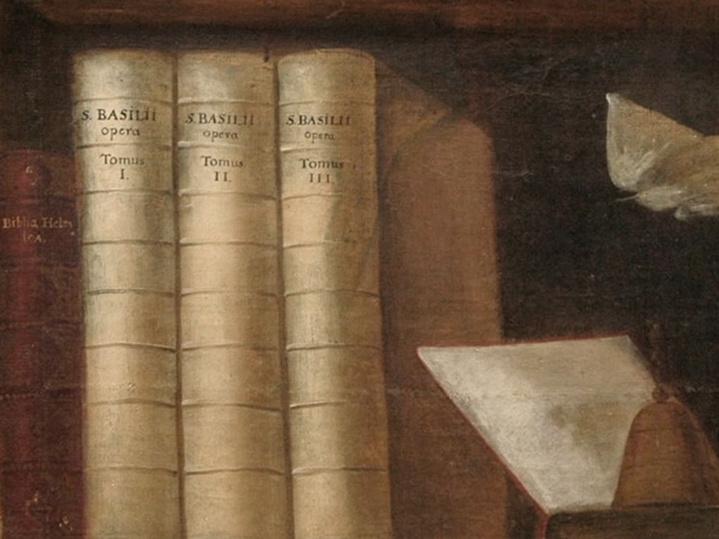 Неизвестный художник. Натюрморт с книгами и колокольчиком (фрагмент). XVIII век. Государственный дворцово-парковый музей-заповедник «Останкино и Кусково», Москва