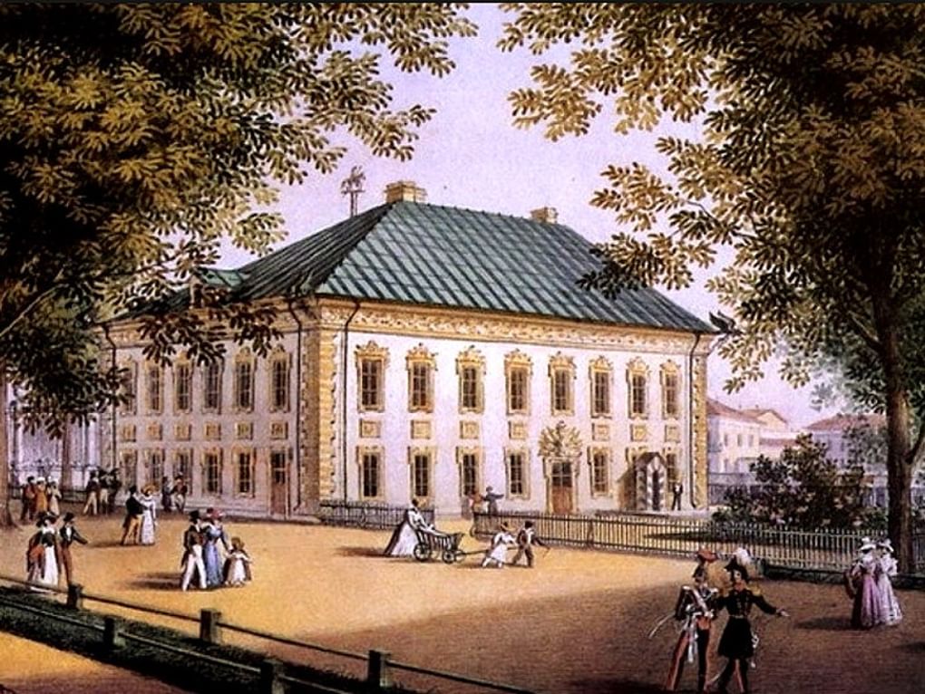 Карл Беггров. В Летнем саду (фрагмент). 1820-е. Государственный Русский музей, Санкт-Петербург