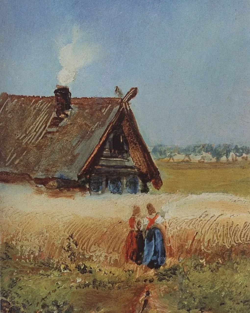 Алексей Саврасов. Кутузовская изба в Филях. Этюд (фрагмент). 1860-е. Государственная Третьяковская галерея, Москва
