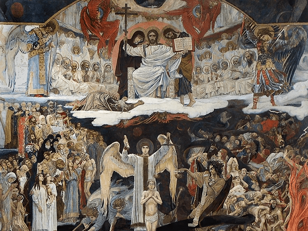 Виктор Васнецов. Страшный суд (фрагмент). 1904. Государственный Владимиро-Суздальский историко-архитектурный и художественный музей-заповедник, Владимир
