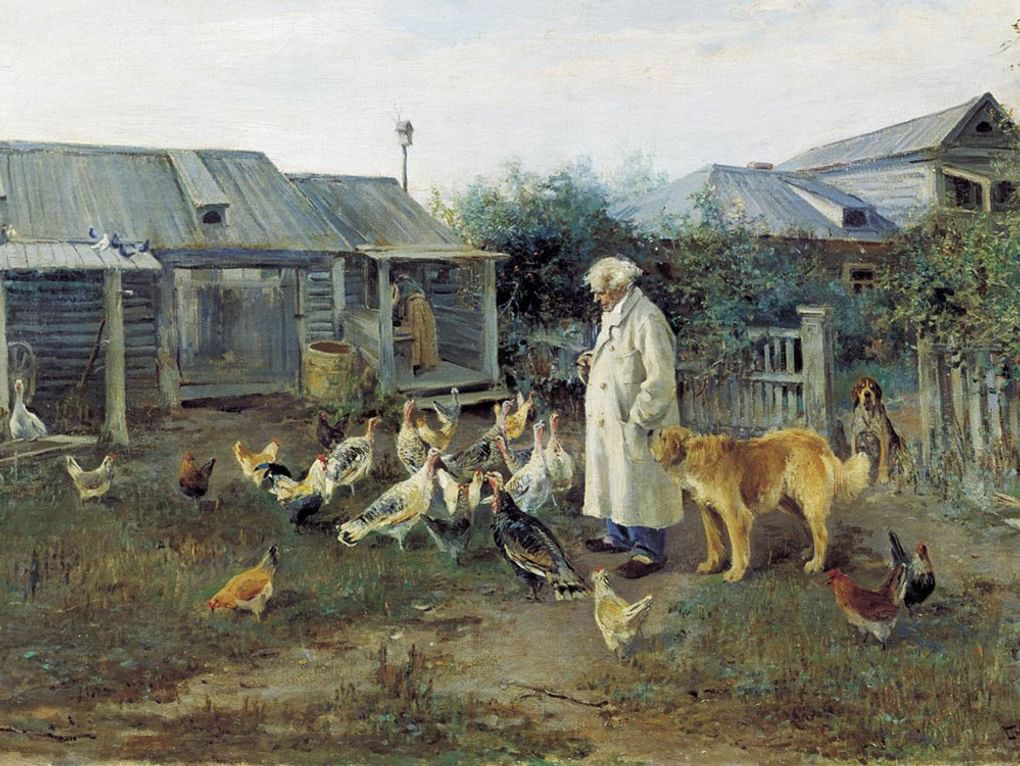Алексей Степанов. Утренний привет. 1897. Псковский государственный объединенный историко-архитектурный и художественный музей-заповедник, Псков
