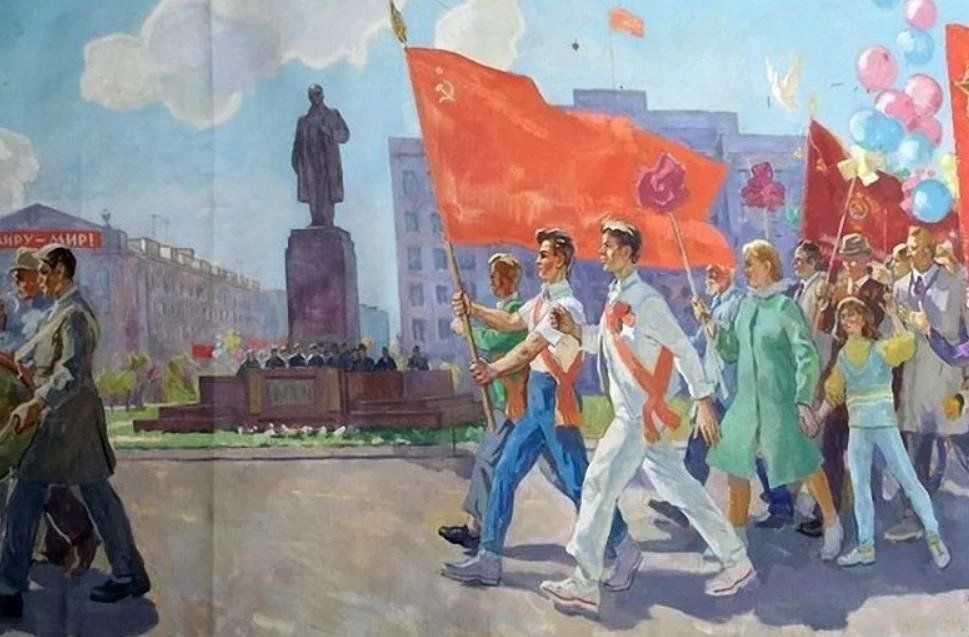 Мир труд май рисунок красками